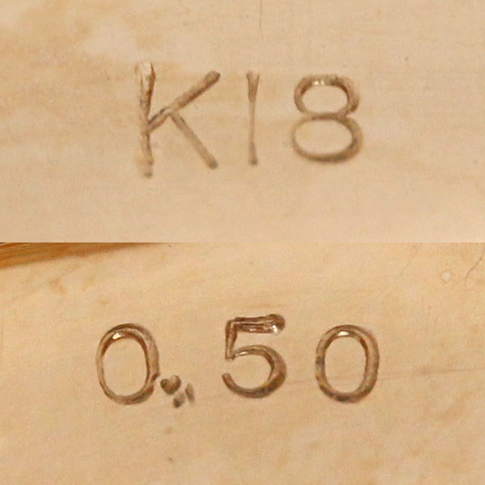 K18PG ピンクゴールド リング・指輪 ダイヤモンド0.50ct 12.5号 3.3g レディース 中古 美品_画像5