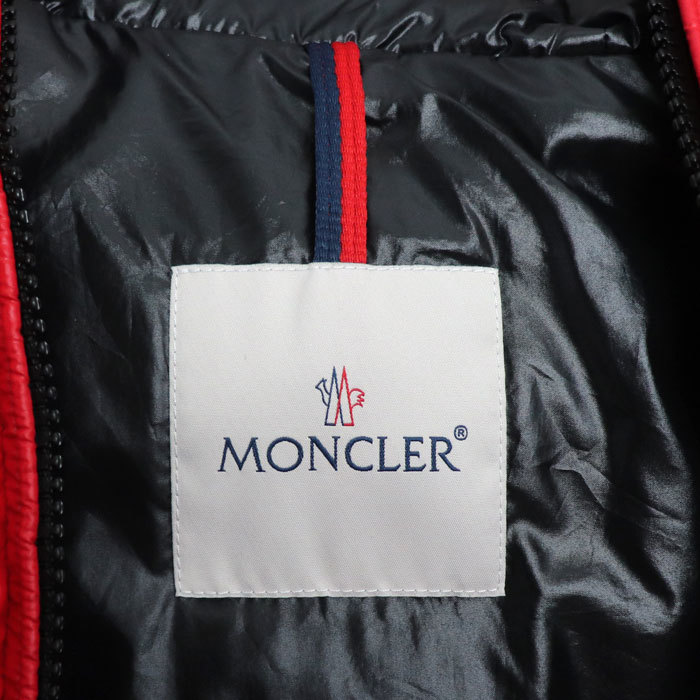 MONCLER モンクレール AGNEAUX size1 ダウンベスト レッド F20911A51C00 68950 1 メンズ 中古 美品_画像6