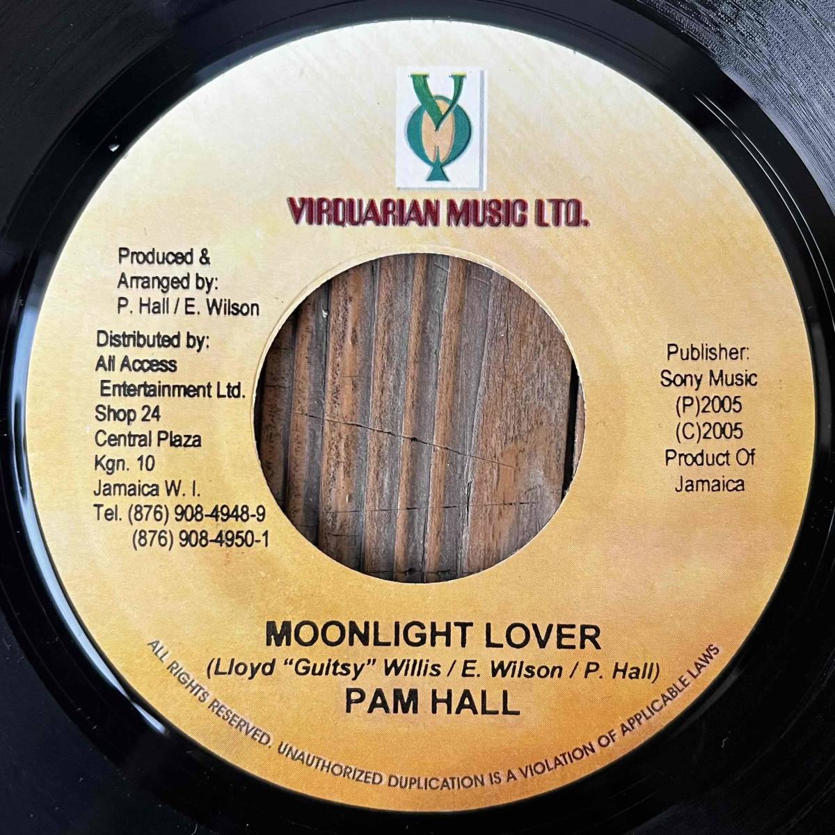 ★2005！JOYA LANDYS cover lovers！Sweet & Mellow！【Pam Hall - Moonlight Lover / Outa Aada】7inch Virquarian Music Ltd. JA_画像1