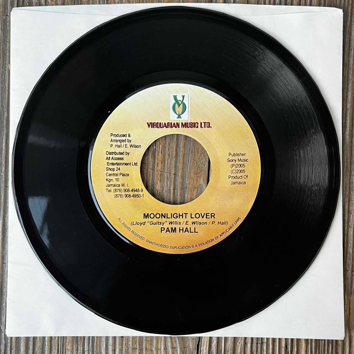 ★2005！JOYA LANDYS cover lovers！Sweet & Mellow！【Pam Hall - Moonlight Lover / Outa Aada】7inch Virquarian Music Ltd. JA_画像3