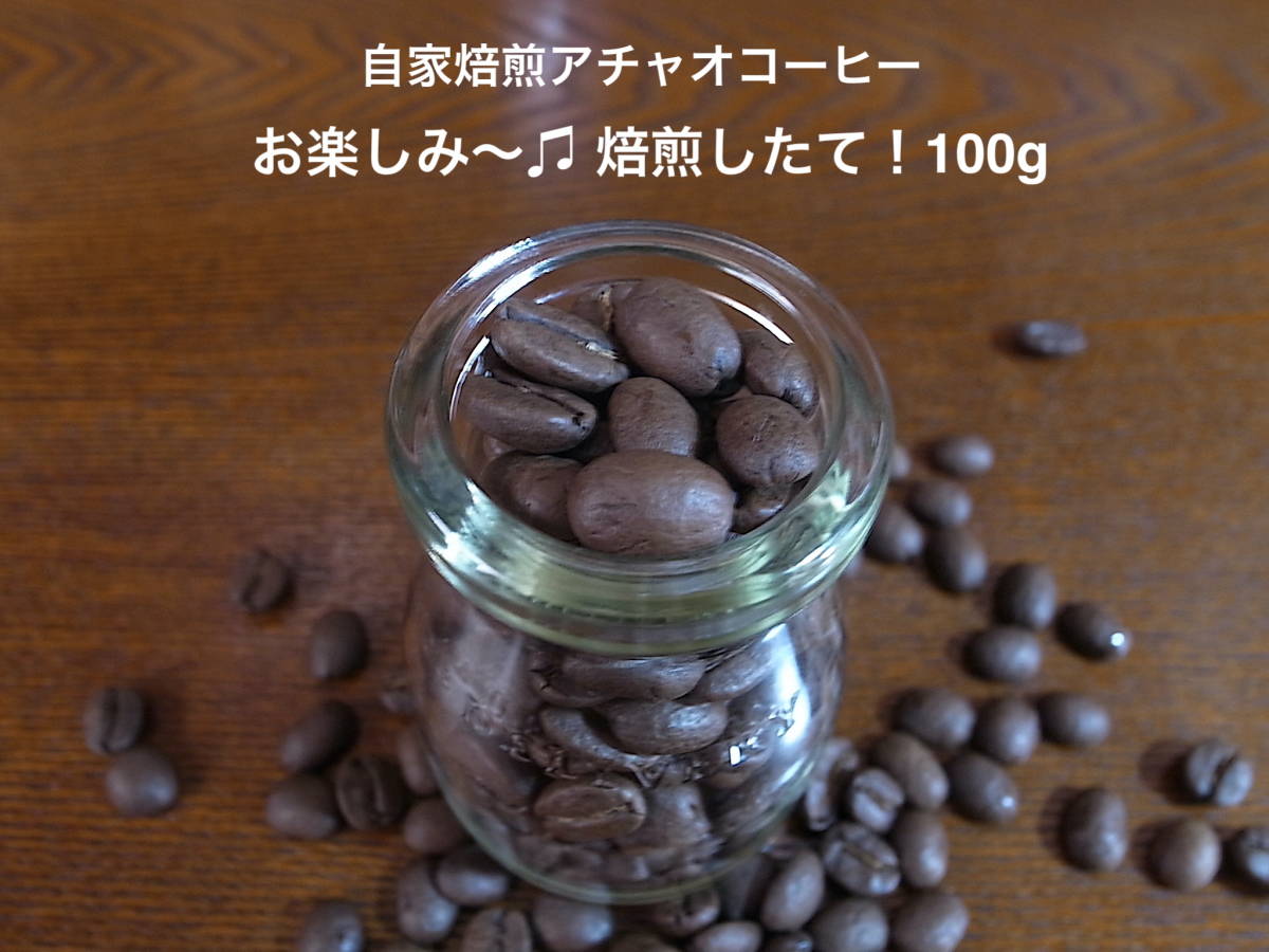 自家焙煎アチャオコーヒー　焙煎したて！ 100g　何が届くか？お楽しみ〜 送料込