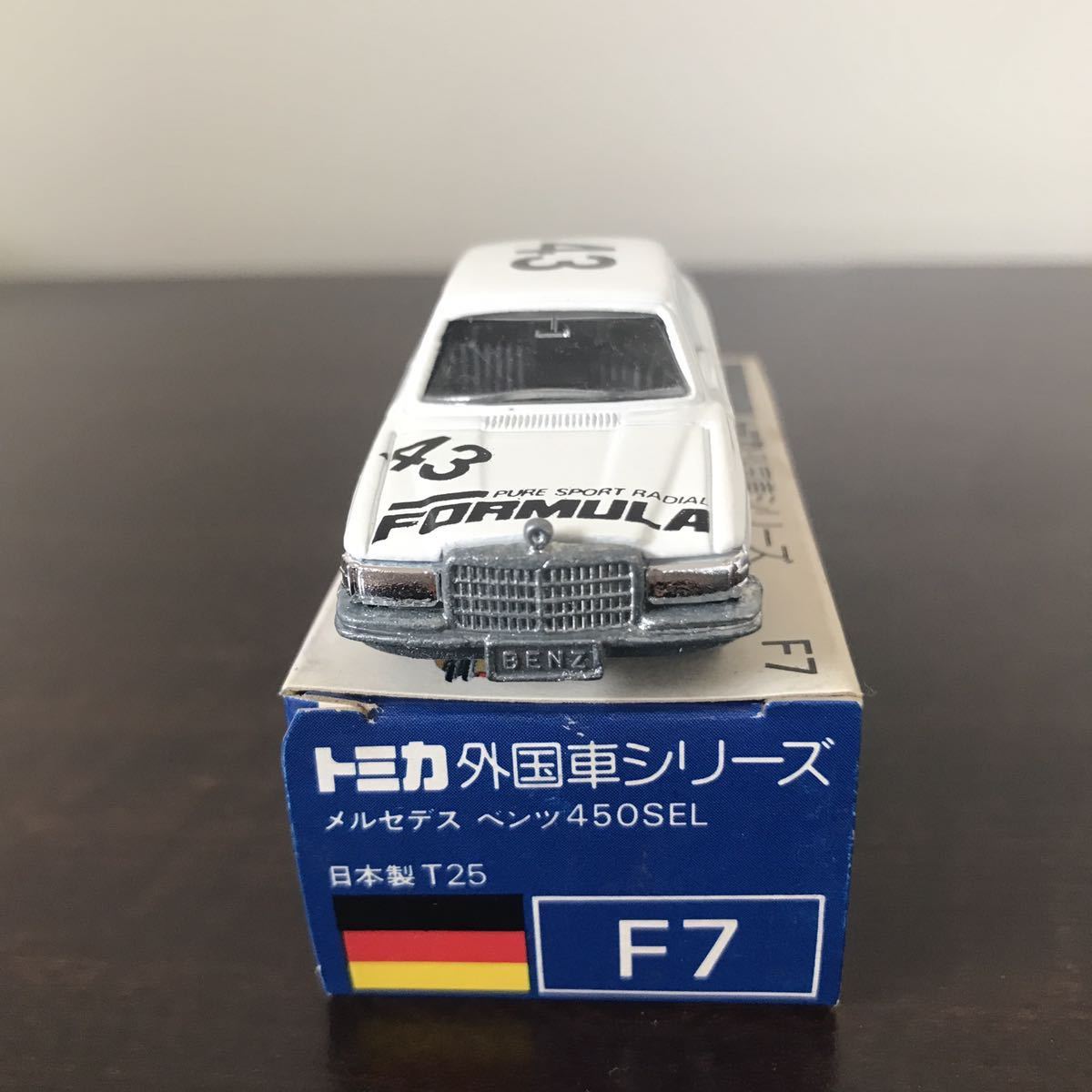 トミカ 外国車シリーズ F7 メルセデスベンツ 450SEL レーシング　日本製_画像3