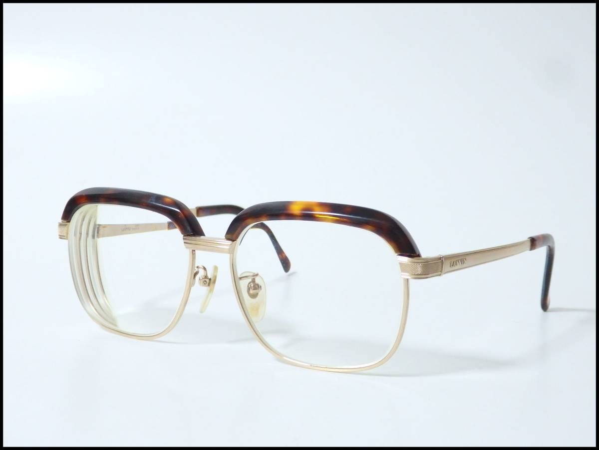 ＜本物 LANVIN ランバン メガネフレーム vintage 12KGF 37-9221＞6.36.10　☆定形外290円☆_画像1