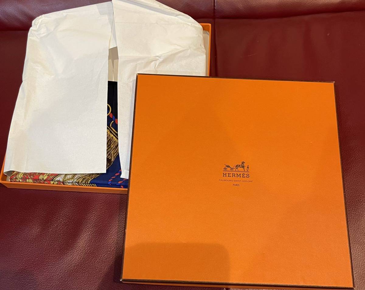 未使用 HERMES エルメス カレジェアン90 サーベル 飾袋 スカーフ 箱付き_画像5