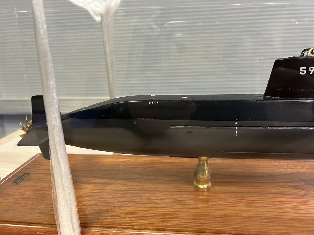 海上自衛隊 潜水艦　おやしお型　小西製作所 KONISHI　1/200 船模型　完成品 ケース付き 中古美品_画像5