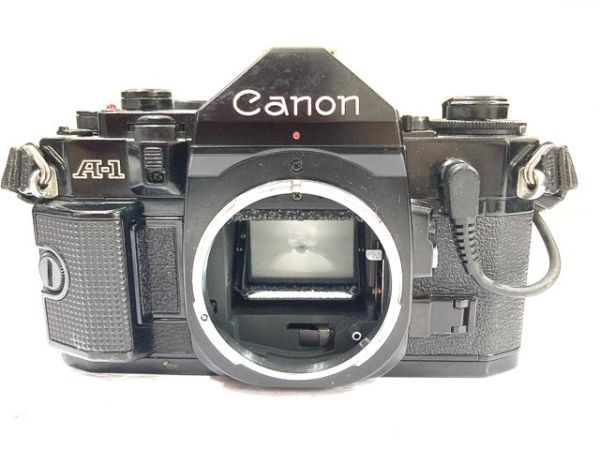 Canon キヤノン A-1カメラ データバック付+ZOOM FD 35-105mm 1:3.5+35-70mm 1:4+50mm 1:1.4レンズ3本＋レンズフード 動作未確認 fah 1A593_画像2