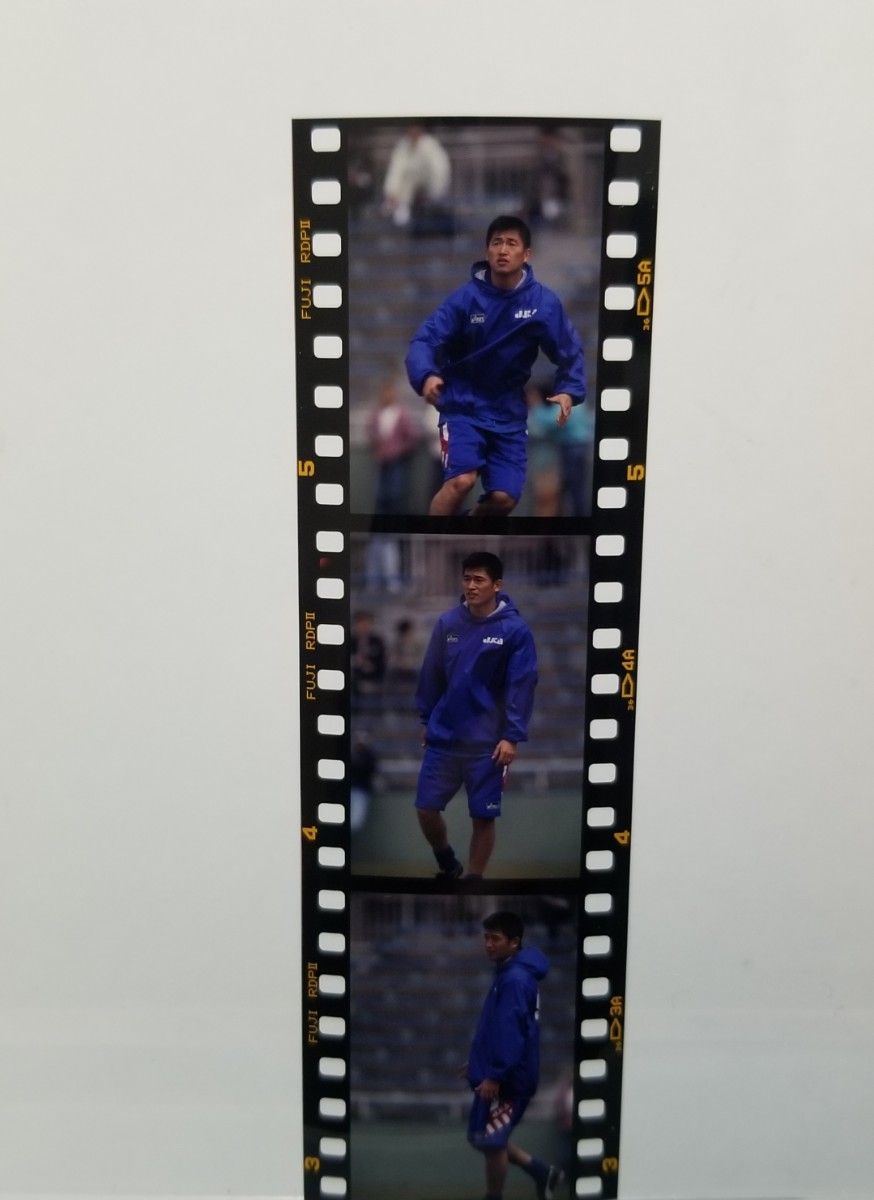 1994年 本物 写真 ポジフィルム サッカー日本代表 三浦知良 カズ 3枚 (検)Jリーグ アジアカップ ドーハの悲劇 サインなし panini topps_画像1