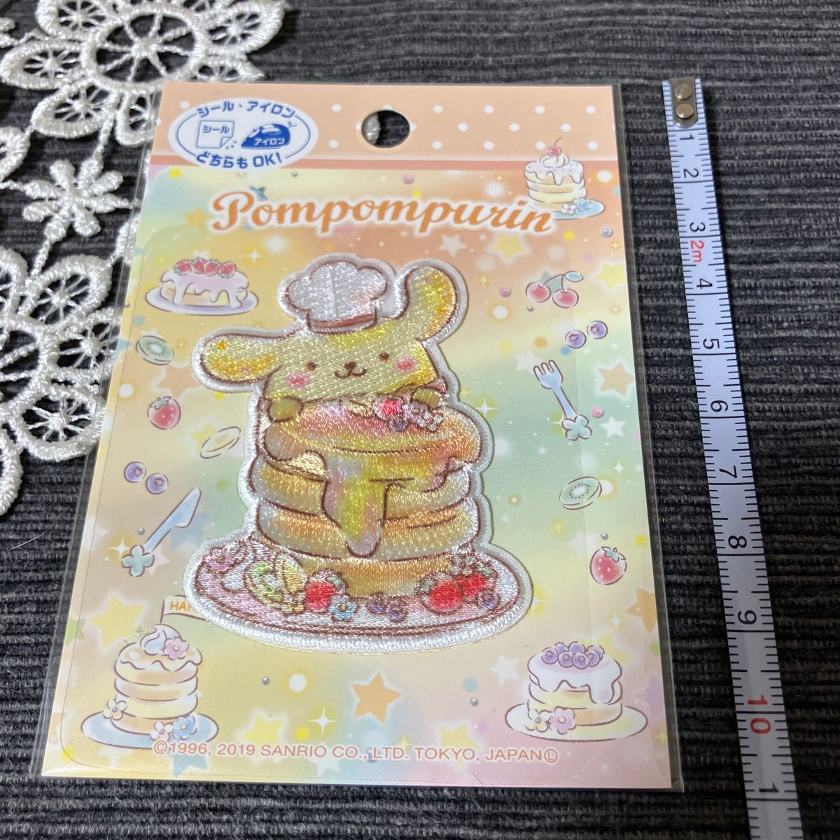 サンリオ　ワッペン ポムポムプリン 送料84 新品　　シール　ステッカー_画像2