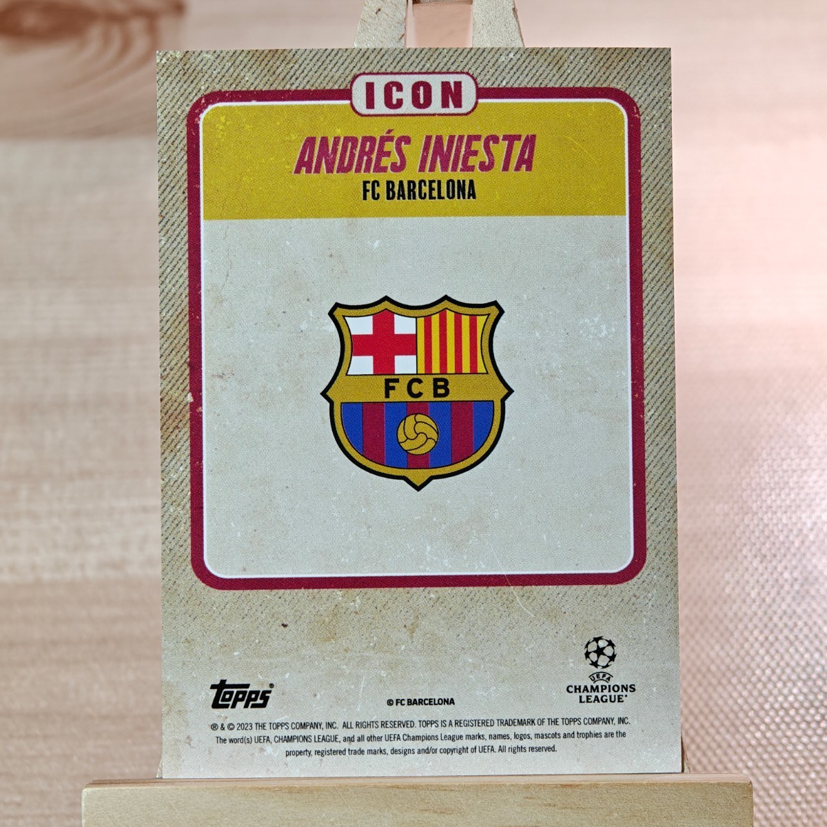 アンドレス・イニエスタ 2022-23 Topps Jamal Musiala Platinum Curated Set Icon Andres Iniesta Barcelona インサート_画像2