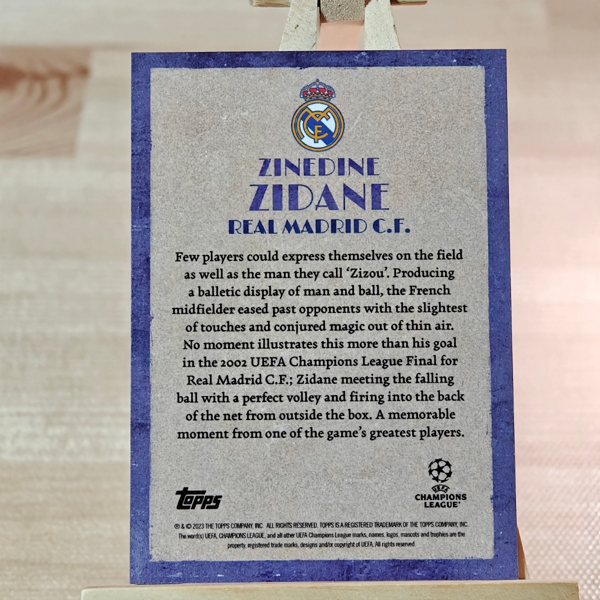 ジネディーヌ・ジダン 2023-24 Topps Deco Zinedine Zidane Artistry Real Madrid インサート_画像2