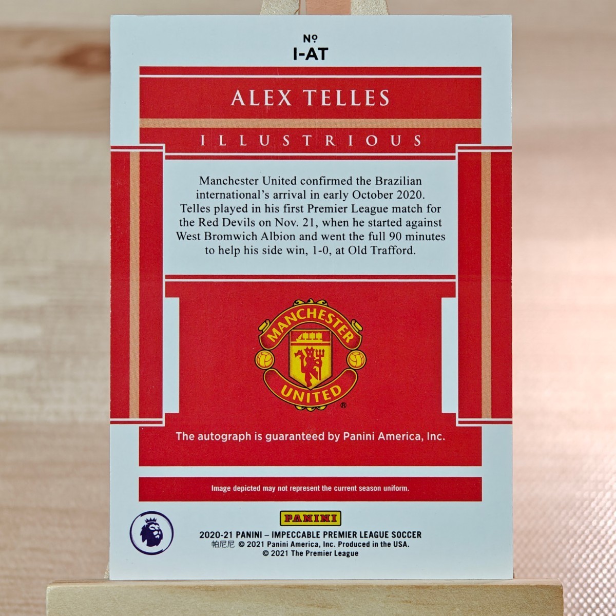 35枚限定 アレックス・テレス 2022-23 Panini Impeccable Alex Telles Auto 16/35 Manchester United 直筆サインカード_画像2