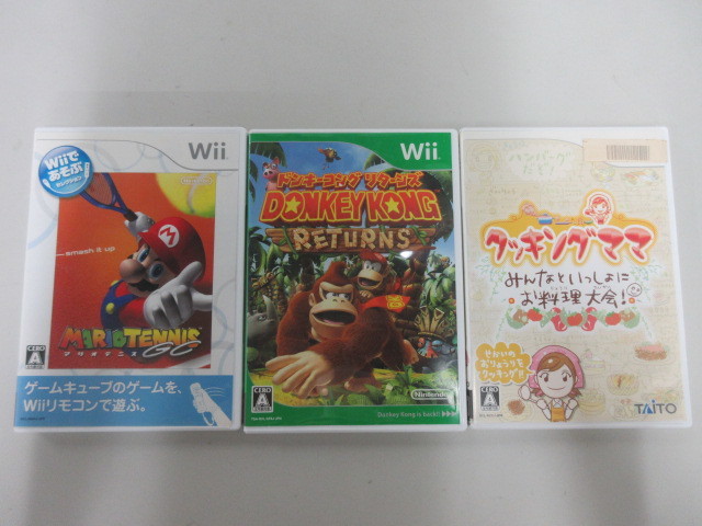 【即決】まとめ売り 3本 Wii Wiiであそぶ マリオテニスGC/ドンキーコング リターンズ/クッキングママ_画像1