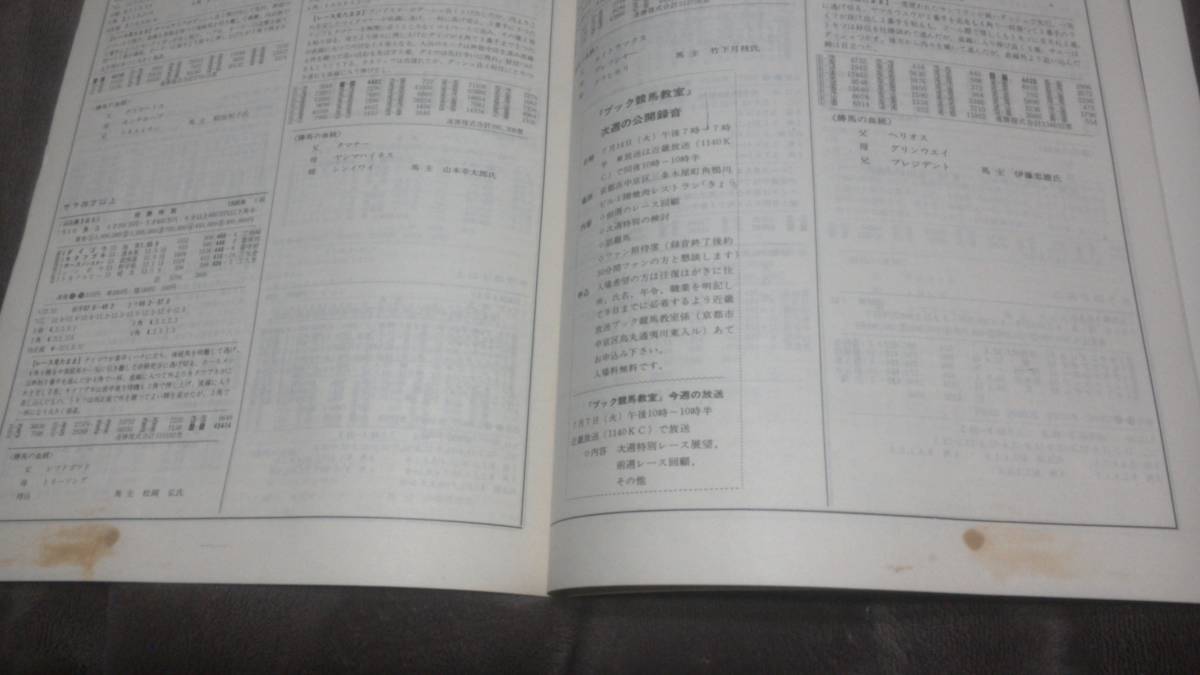 うぶだし品　週刊　競馬ブック　昭和45年7月4冊セット　筑紫賞　霧島賞　玄海ステークス　北九州記念_画像7