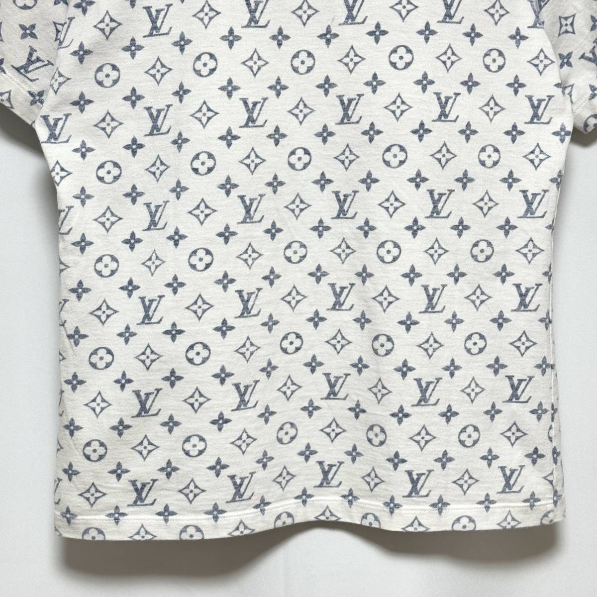 美品 LOUIS VUITTON ルイ ヴィントン LVエスカル プリンテッド Tシャツ モノグラム ホワイト レディース XS サイズ 1A8QDI