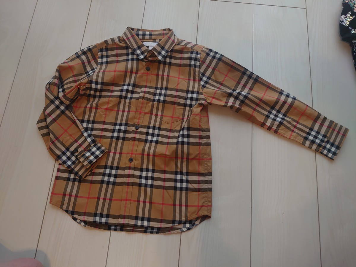 BURBERRY 長袖シャツ キッズ 110 6Y ブラウス ワイシャツ 新品 タグ付き