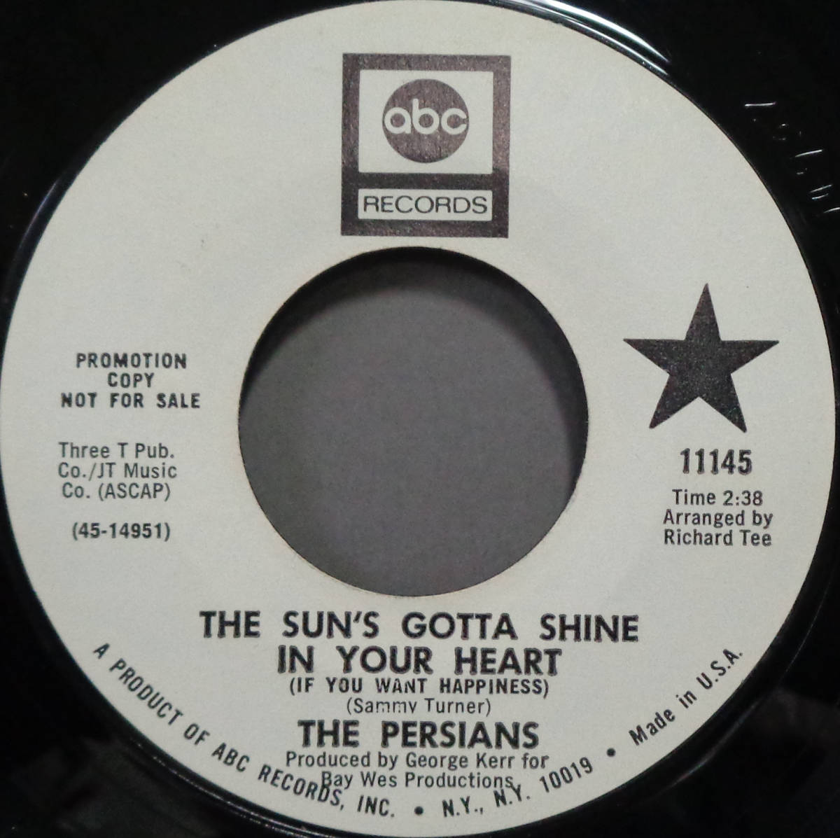 【SOUL 45】PERSIANS - THE SUN'S GOTTA SHINE IN YOUR HEART / I ONLY HAVE EYES FOR YOU (s240123015)_画像1