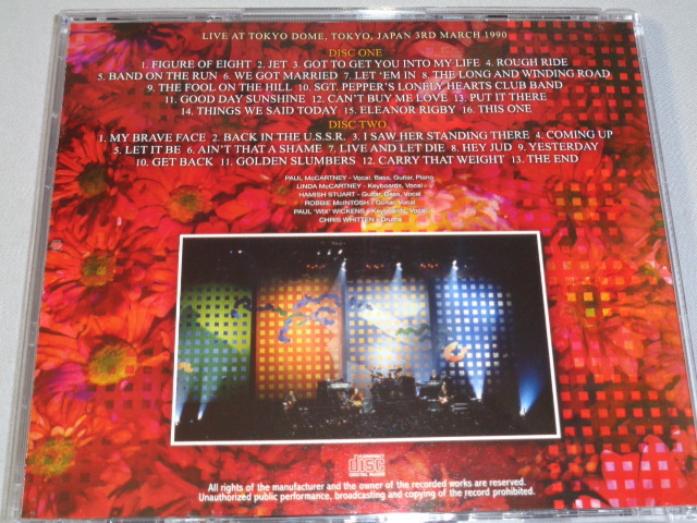 PAUL McCARTNEY/L.A FORUM 1990 1ST　NIGHT　2CD_画像4