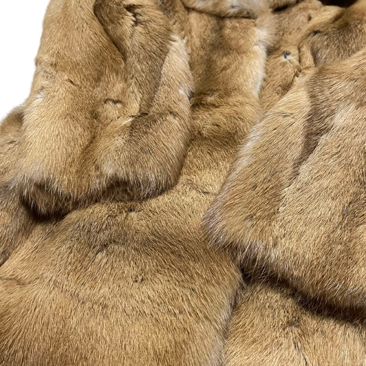 最高級毛皮　ミンク　ロングコート　mink 美品　リアルファー　毛皮　 mink身丈　ライトブラウン ミンクコート