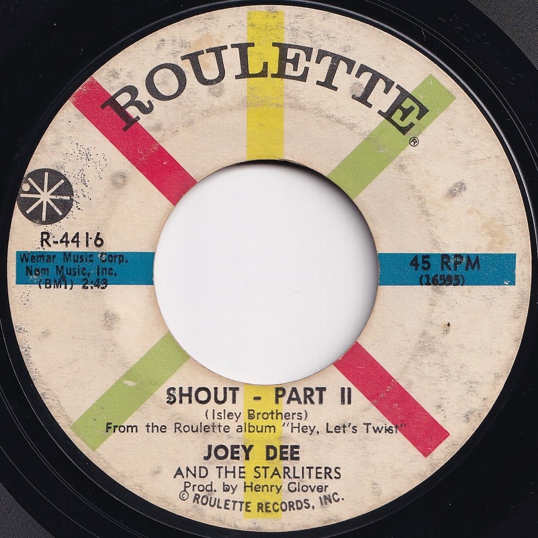 Joey Dee And The Starliters Shout (Part 1) / (Part 2) Roulette US R-4416 205489 R&B R&R レコード 7インチ 45_画像2