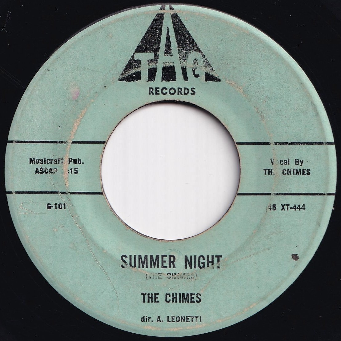 Chimes Once In Awhile / Summer Night Tag US 45 XT-444 205496 R&B R&R レコード 7インチ 45_画像2