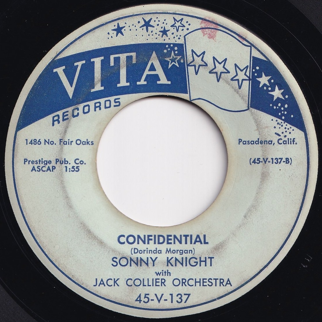 Sonny Knight Confidential / Jail Bird Vita US 45-V-137 205500 R&B R&R レコード 7インチ 45_画像1