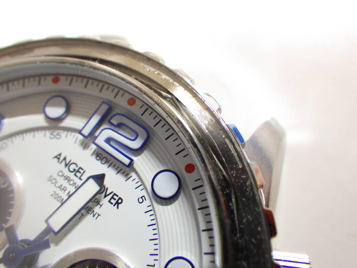 エンジェルクローバー 訳あり ソーラー クロノグラフ腕時計 TCD45SWH #764の画像2