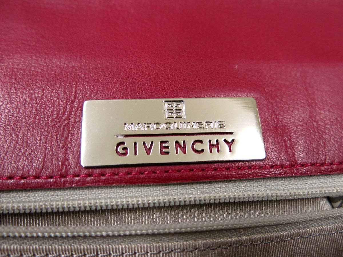 ●超美品●GIVENCHY ジバンシィ●パイソン 本 ヘビ 革●フラップ ワンショルダー バッグ●ピンク系●シルバー金具●肩掛け●収納●Js43199_画像9