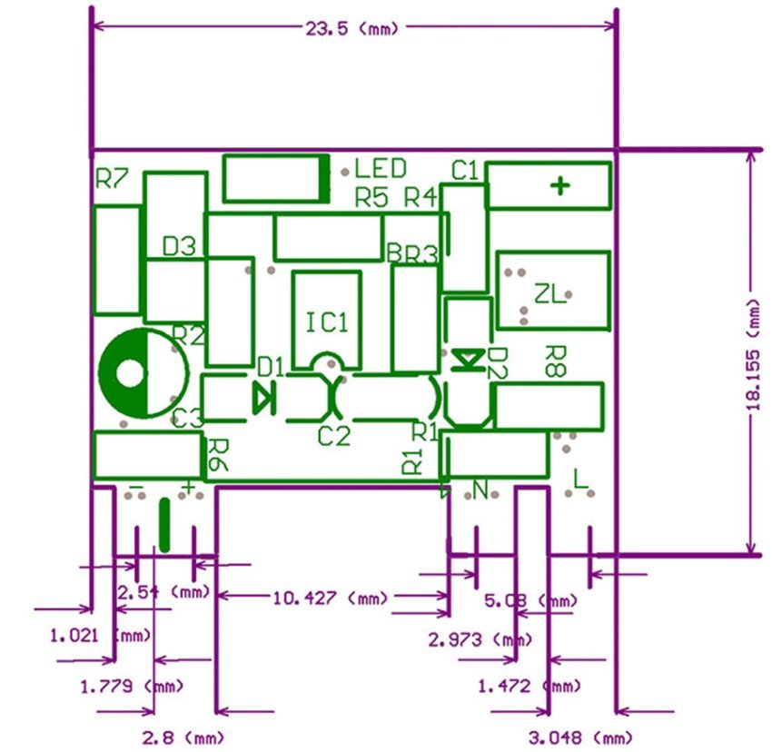 100V-DC5V microminiature direct current stabilizing supply 5V 700mA