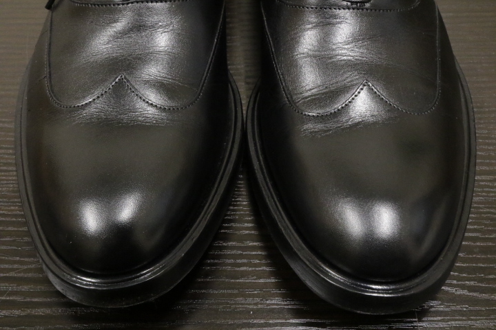 幅広 厚底 GUCCI オックスフォード シューズ ビジネス フォーマル ドレス グッチ ウイングチップ パーティー レザー メンズ 革靴 41 (26.0)_画像7