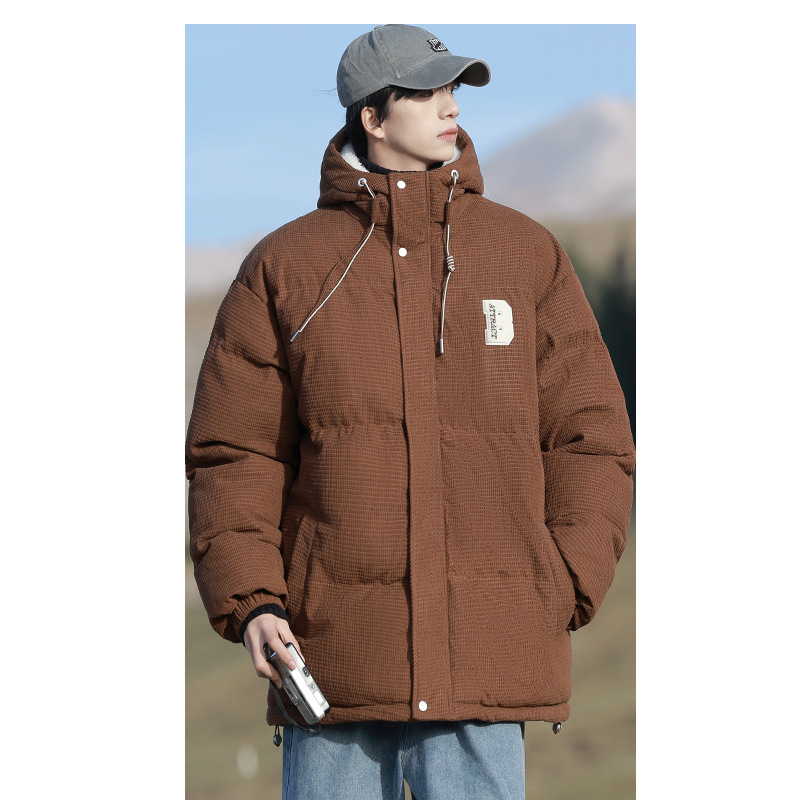 今季新作 メンズ ダウンジャケット 中綿コート フード付き アウター 暖かい 防風 防寒 厚手 ショート丈 大きいサイズ 4色 S~3XL_画像7