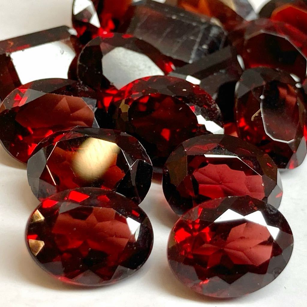 ［天然ガーネットおまとめ50ct］J ルース 裸石 宝石 ジュエリー jewelry garnet 柘榴石 DA0 ②_画像2