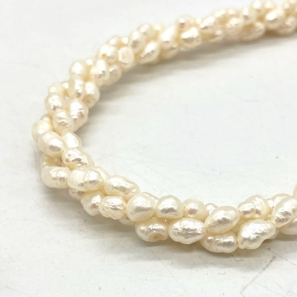 ■淡水パールネックレス6点おまとめ■j 約273.0g 真珠 ケシ バロック ベビー pearl Pearl necklace jewelry silver DA0 ④_画像5