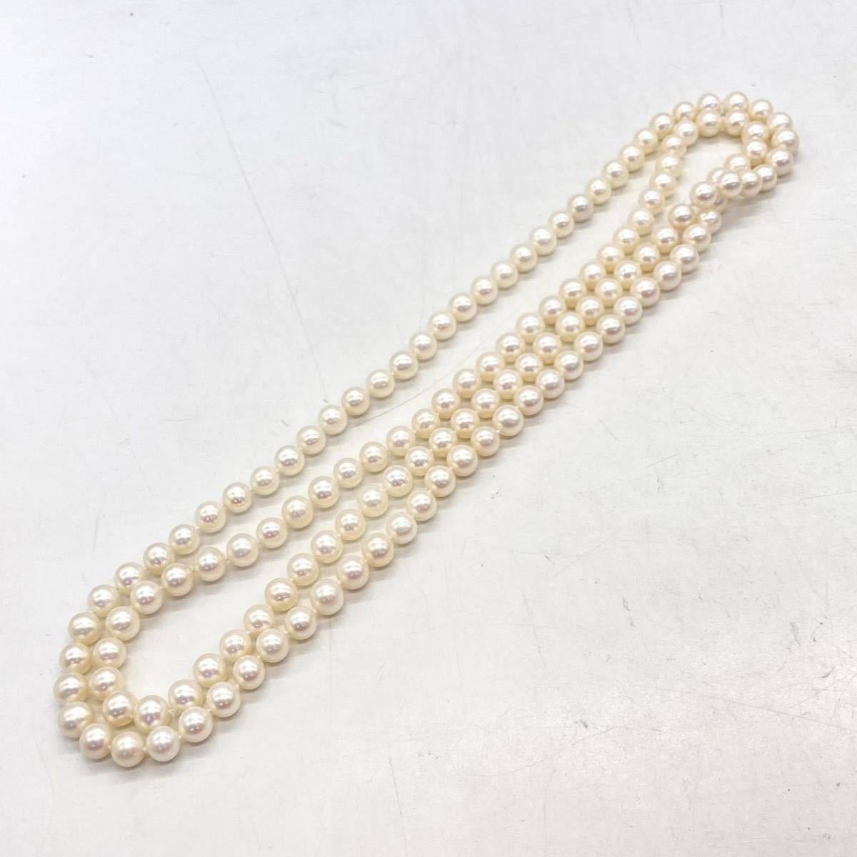 ■本真珠ネックレス■j 約70.4g 真珠 淡水 パール pearl Pearl ネックレス necklace jewelry ジュエリー シルバー silver EB5_画像3