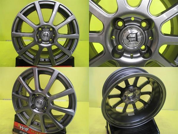 アクア ヴィッツ 新品夏タイヤ 中古アルミ 175/65R15 アロースピード S-01 2023年製 テクノピア アフロディーテ IS 5.5 15 4/100 +38_画像9