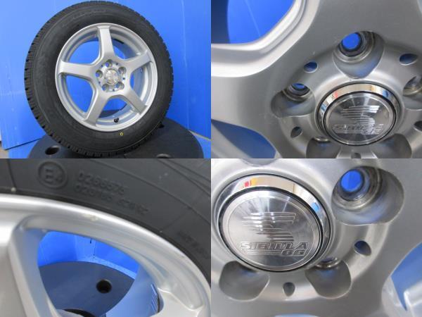 4本 新型 10系 シエンタ 15インチ 5穴 PCD100 中古 アルミホイール スタッドレス 冬用 冬タイヤ 185/65R15 新品 国産 TOYO 23年製_画像7