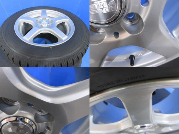 4本 新型 10系 シエンタ 15インチ 5穴 PCD100 中古 アルミホイール スタッドレス 冬用 冬タイヤ 185/65R15 新品 国産 TOYO 23年製_画像8