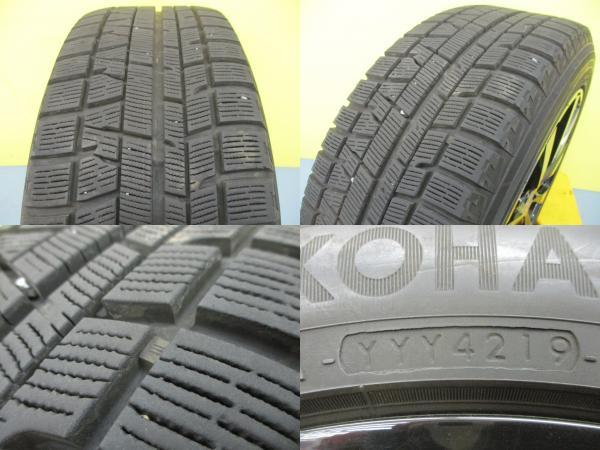 ザ ビートル 冬タイヤ 4本 中古 7分山 ヨコハマ iceGUARD iG50+ 215/55R17 + 社外 アルミ EUROTECH GAYA10 7.5J スタッドレス 足利_画像8