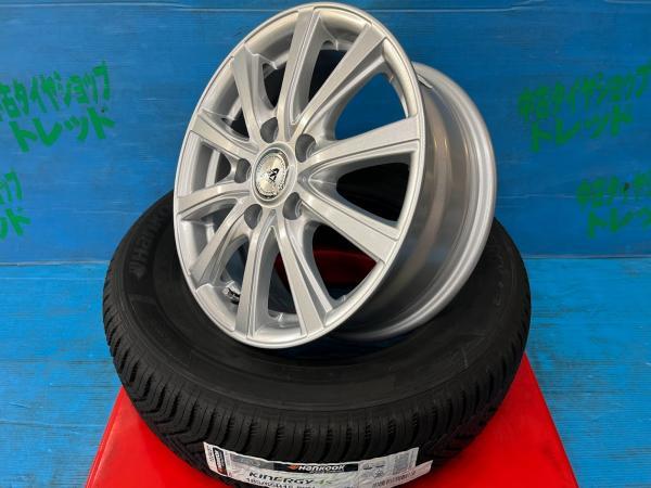 フリード フリードスパイク 185/65R15 新品オールシーズンアルミ 4本セット価格 【送料無料】キナジー 4S 2 +アルミ AZスポーツ YL-10_画像2