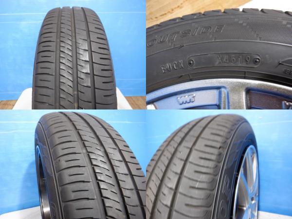 4本 セット 中古 夏タイヤ ダンロップ エナセーブ EC204 165/65R14 新品 SEIN-SS 1555 +43 4H100 パッソ ミラージュ ブーン_画像7