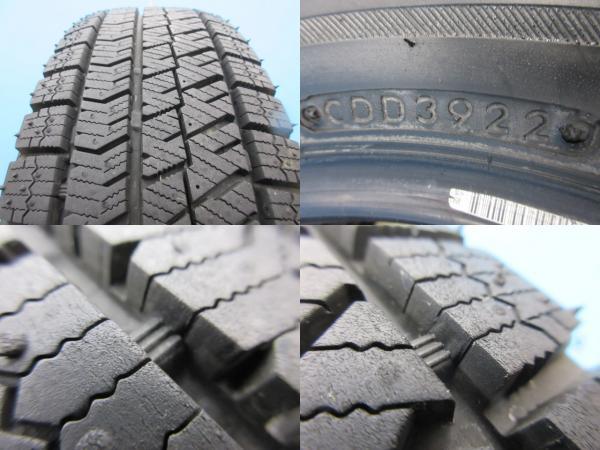 BS BLIZZAK VRX2 165/70R14 22年製造 中古4本セット アクア ヴィッツ パッソ スペイド ポルテ マーチ ブーン 等に 鴻巣_画像3