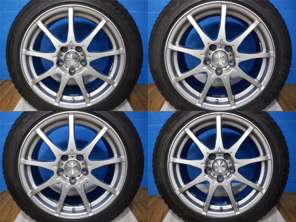 22年製 中古スタッドレス4本セット ZACK 17x8J+48 5H114.3 + ブリヂストン BLIZZAK VRX3 235/45R17 スープラ(JZA80) RX-7(FD3S) 等_画像2