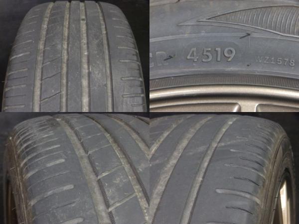 中古セット 215/45R17 ハイフライ HF805 ZEETEX HP2000 CROSS SPEED 7.0J-17 5H 100 +50 アルミ 4本 プリウス インプレッサ 86 白河_画像9