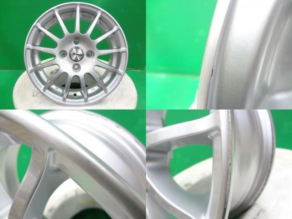 VW UP! 専用サイズ 中古アルミホイール アジアンサマータイヤ組SET アロースピード HP01 165/70R14 IRVINE 5.0J +35 4H100 シルバー_画像7