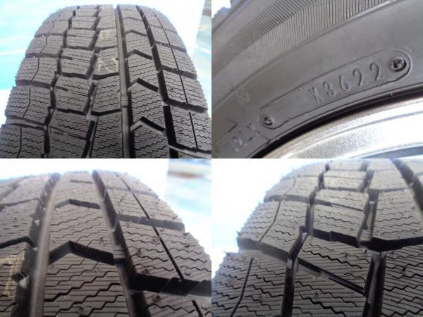 送料無料 185/65R15 DUNLOP WM02 ロクサーニスポーツ 15インチ 6.0J +43 4H100 中古 スタッドレス ホイール 新型アクア 伊勢_画像9