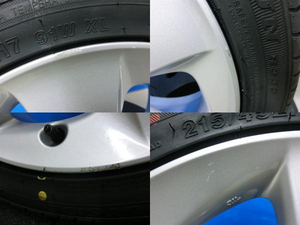 カローラツーリング 流用 プリウス 30系 Sツーリング 純正 17インチ 中古 ホイール + 新品 輸入タイヤ 215/45R17 4本 SET 岡崎_画像6