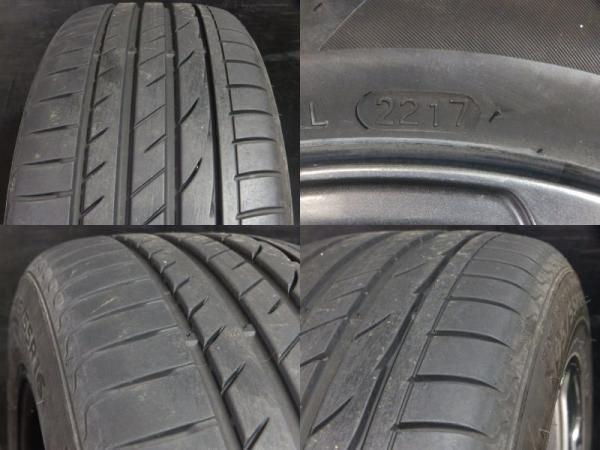 中古 夏 セット 195/55R16 ラウフェン S FIT R-Version 2 6.5J-16 4H 100 +42 サマー ホイールセット 4本 ノート MAZDA2 アクア 白河_画像6