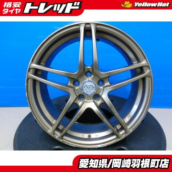 絶版 ヨコハマ AVS MODEL 5 17×7J ET50 PCD100 5H 4本 SET 中古 アルミ 86 カローラツーリング プリウス インプレッサ レガシィ 岡崎_画像1