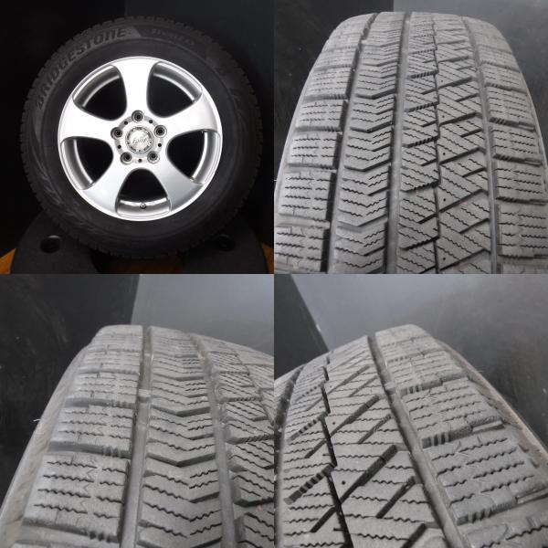 【送料無料】中古スタッドレス 国産 ブリヂストン VRX2 195/65R15 91Q 中古アルミ 15インチ 1560+47 5H 114.3 4本セット ノア ヴォクシー_画像7