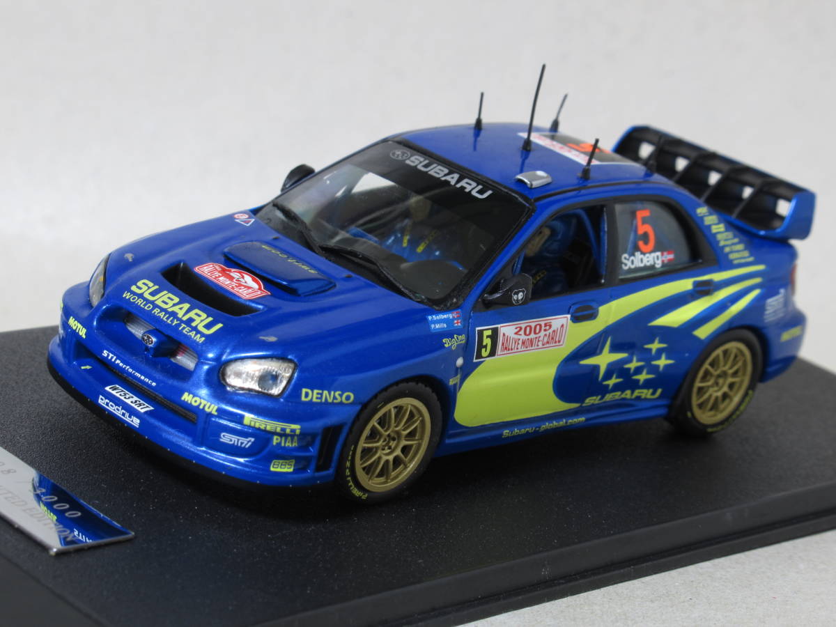 1/43 プロドライブ特注 スバル インプレッサ WRC #5 P.ソルベルグ モンテカルロラリー 2005 (ミニチュアカーキーリング付）