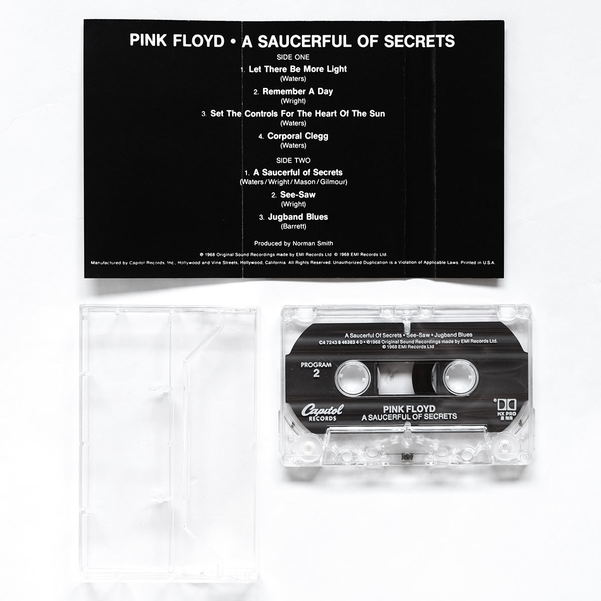 {1992 year li master / dolby HX PRO/US version cassette tape }Pink Floyd*A Soucerful of Secrets* pink floyd * god .